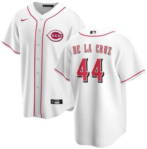 Men%27s Cincinnati Reds #44 Elly De La Cruz White Cool Base Stitched Baseball Jersey->cincinnati reds->MLB Jersey